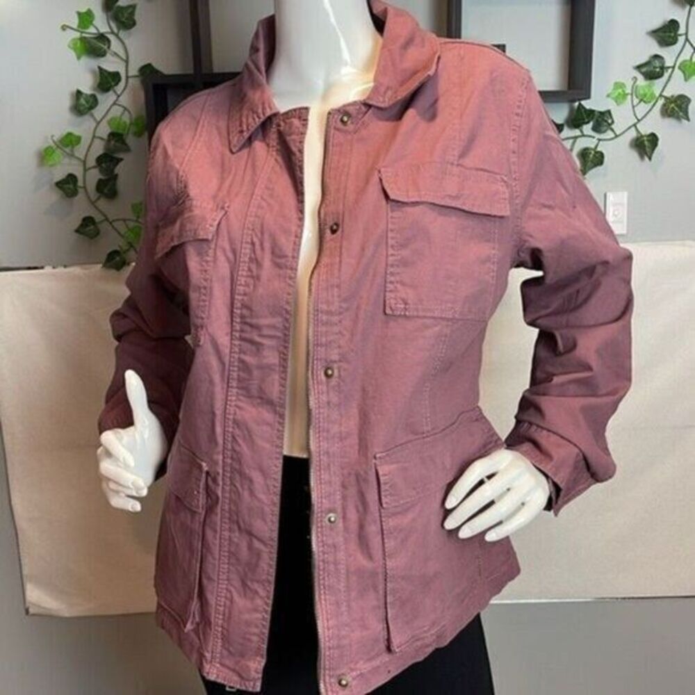 Universal Thread Denim Utility‎ Jacket Purple Siz… - image 2